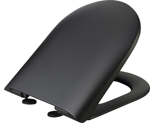 Scaun de toaletă negru din plastic