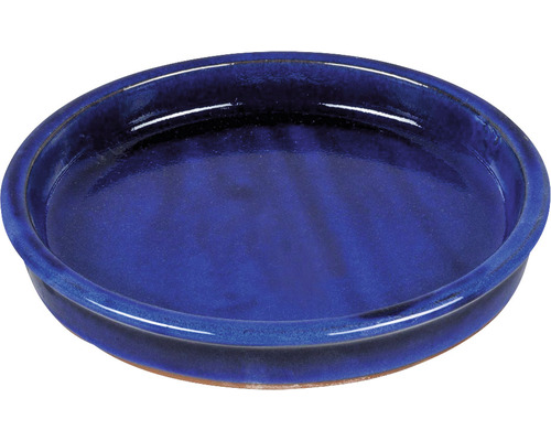 Farfurie ghiveci ceramică Ø 30 cm H 2,5 cm albastru