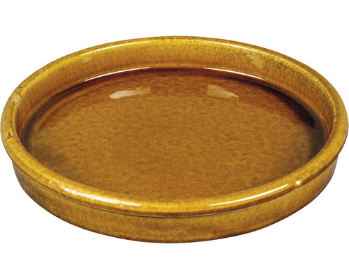 Farfurie ghiveci ceramică Ø 30 cm H 2,5 cm ocru