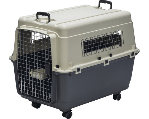 Cușcă de transport pentru animale de companie cu roți și ușă cu grilaj