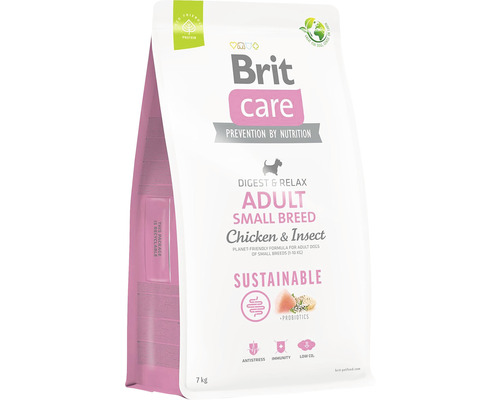 Hrană uscată pentru câini Brit Care Sustainable Adult Talie Mică cu pui şi insecte 7 kg-0