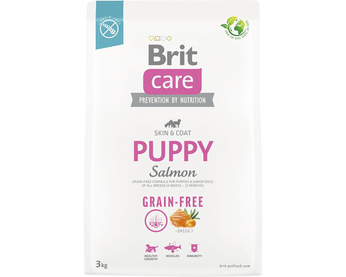 Brit Care Puppy Salmon hrană uscată pentru căței și câini tineri, formulă fără cereale în sac de 3 kilograme
