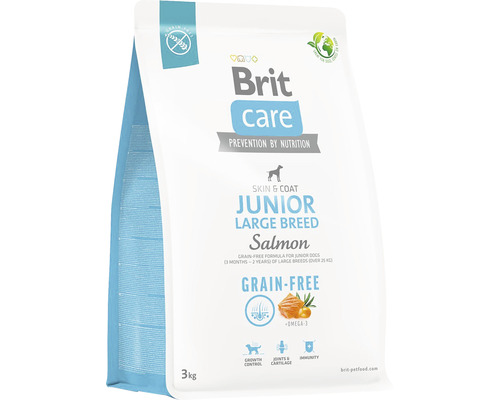 Hrană uscată pentru câini Brit Care Grain-Free Junior Talie Mare cu somon și cartofi 3 kg