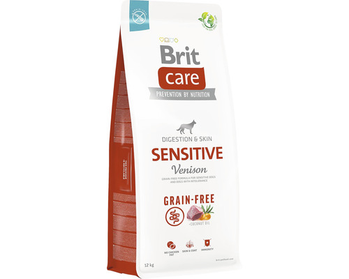 Hrană uscată pentru câini Brit Care Sensitive cu vânat şi cartofi fără cereale 12 kg