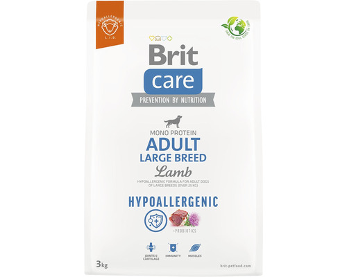 Brit Care Adult Large Breed hrană pentru câini cu miel, pachet de 3 kg