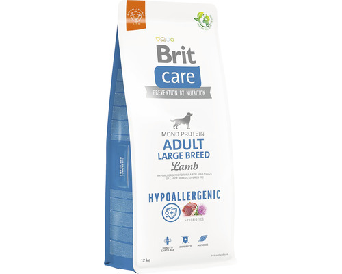 Hrană uscată pentru câini Brit Care Hypoallergenic Adult Talie Mare cu miel şi orez 12 kg