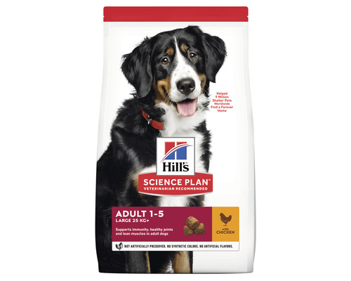 Hrană uscată pentru câini Hill's Adult Talie Mare cu pui 14 kg Hill''s Science Plan hrană pentru câini adulți de rase mari în sac de 25 kg
