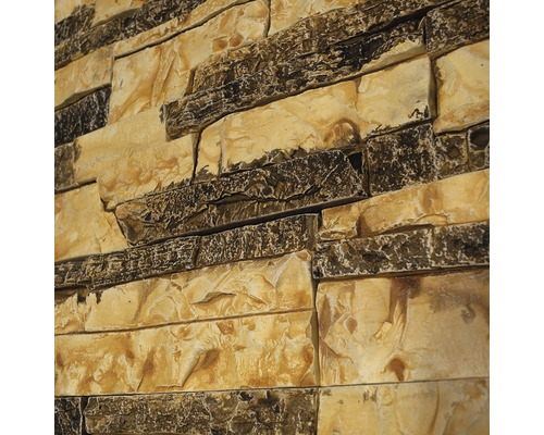 Prim-plan cu un placaj de perete din piatră artificială