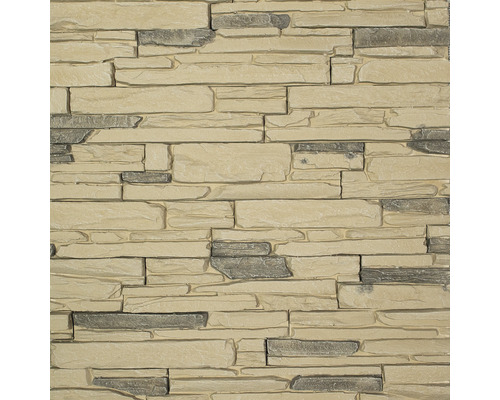 Piatră decorativă Bran 02, 12x46 cm, crem Placare perete cu aspect de piatră
