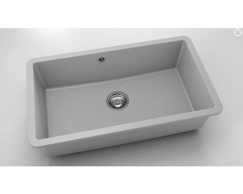 Chiuvetă bucătărie fatgranit cu o cuvă FAT Avangard 232 76x46 cm fără picurător, Light Grey