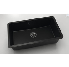 Chiuvetă încorporabilă neagră cu set de scurgere