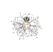 Lumină de plafon cu ornamente din cristal și sârmă metalică filigranată