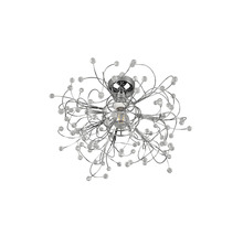 Lumină de plafon din metal cu decorațiuni din sticlă de cristal