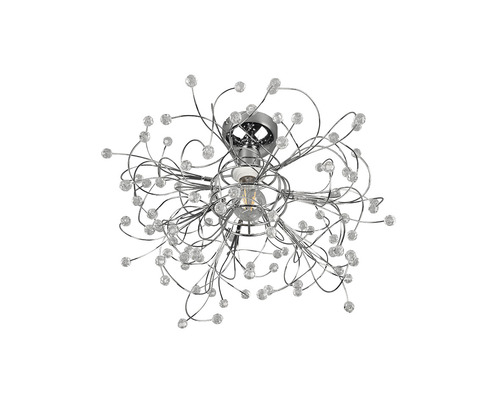 Lumină de plafon din metal cu decorațiuni din sticlă de cristal