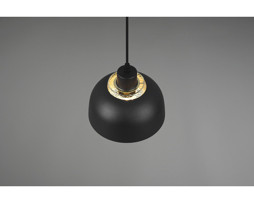 Lustr negru cu detalii aurii