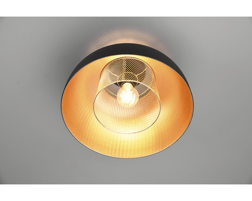 Lumină de plafon cu abajur din plasă metalică și bec