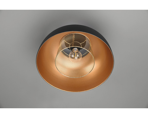 Lumină suspendată cu sită metalică și sursă de lumină