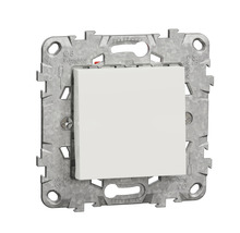 Sigla Schneider Electric. Inserție întrerupător de lumină simplu cu cadru de montaj.