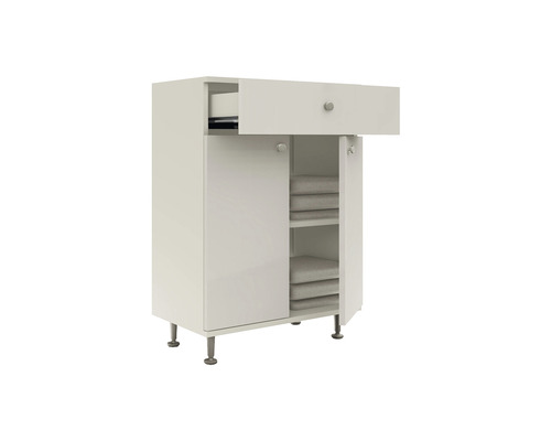 Dulap de baie cu sertar, ușă și rafturi interioare