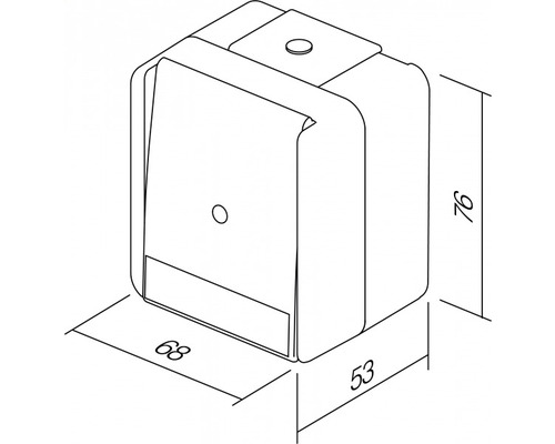 Desen tehnic al unui spot încastrat în plafon cu dimensiuni