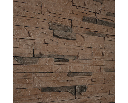 Placare perete din piatră artificială cu suprafață neregulată