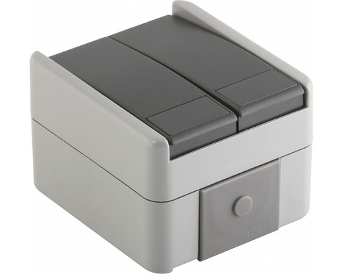 Întrerupător pentru spații umede cu două întrerupătoare