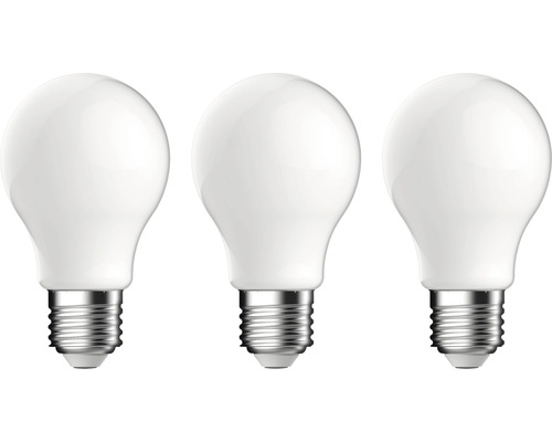 Becuri LED Verpackungsdesign E27 7W 806 lumeni, glob mat A60, lumină rece CRI90, 3 bucăți Trei becuri LED E27