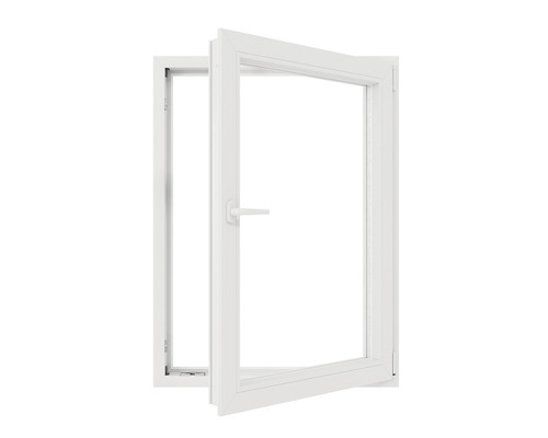 Fereastră din plastic albă deschisă