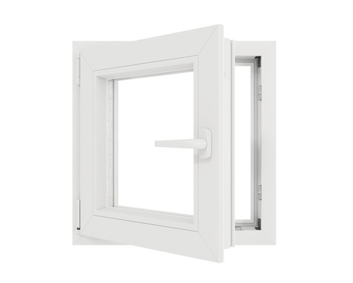 Fereastră din plastic deschisă cu mâner