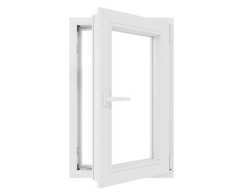 Fereastră din plastic albă deschisă