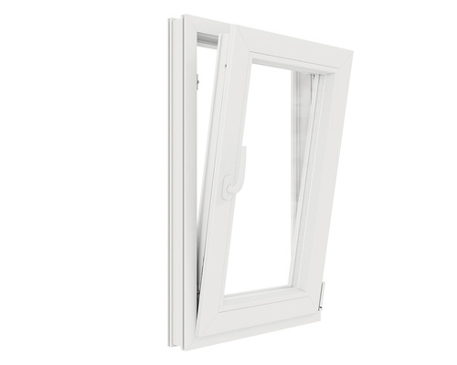 Fereastră din plastic deschisă în mod basculant