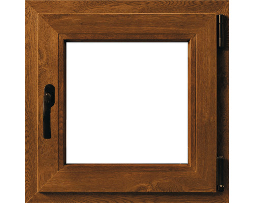 Fereastră PVC termopan 6 camere 56x56 cm stejar auriu dreapta deschidere dublă Fereastră PVC termopan 6 camere 56x56 cm stejar auriu dreapta deschidere dublă