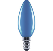 Bec albastru LED Flair E14 2W, glob lumânare, durată viață 15.000 h
