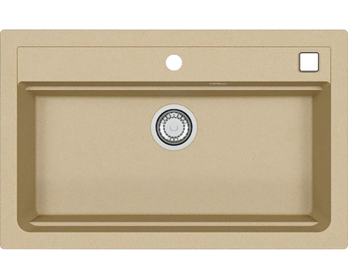 Chiuvetă bucătărie granital cu o cuvă ALVEUS Atrox 40, 79x50 cm, Beige