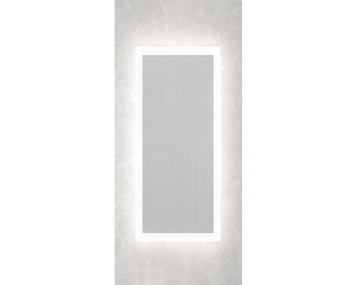 Oglindă dreptunghiulară cu iluminare LED pentru baie