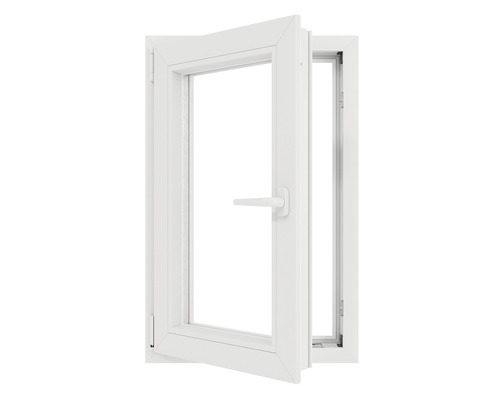 Fereastră din plastic albă cu funcție de deschidere oscilantă