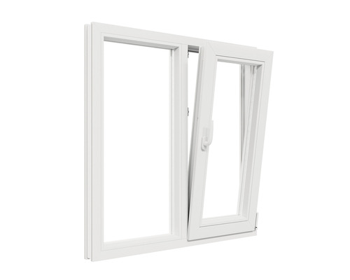 Fereastră din plastic albă cu funcție de rotire și înclinare