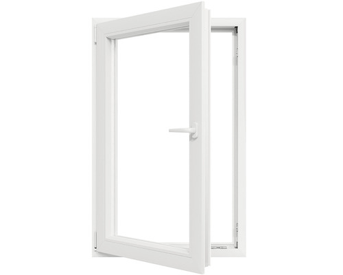 Fereastră deschisă din plastic cu mâner