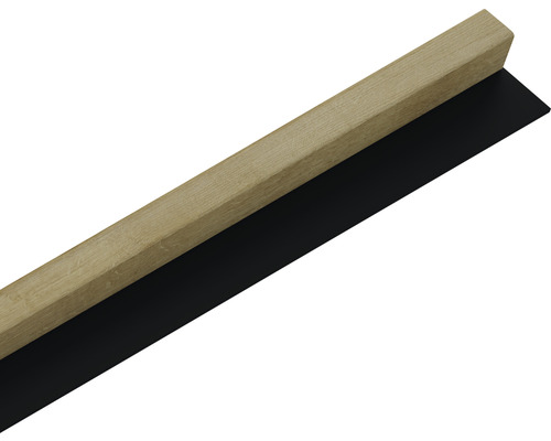 Profil din lemn cu element metalic