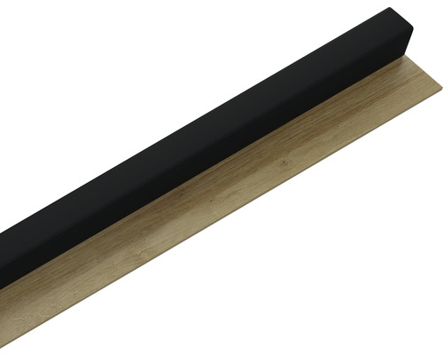 Plintă din lemn cu finisaj negru