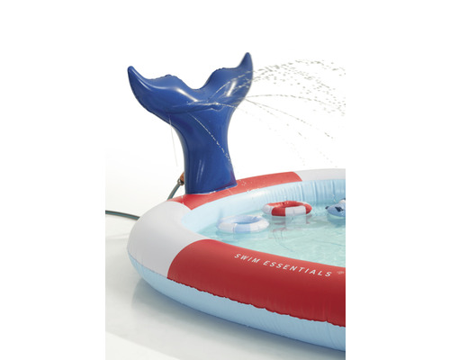 Bazin gonflabil pentru copii cu design de balenă și stropitoare cu apă
