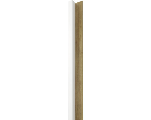 Panou izolator Linea slim 1 alb/stejar 2,2x5,4x265 cm