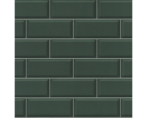 Tapet vlies 429954 Rhapsody Metro design verde 10,05x0,53 m Faianță verde în model zidărie