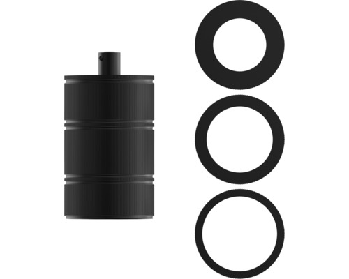 Dulie metal Calex E27 60W Ø60 mm negru