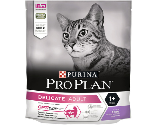 Hrană uscată pentru pisici PURINA Pro Plan Delicate cu curcan 400 g
