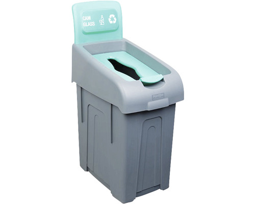 Coș gunoi PROCYCLE 25 pentru colectare selectivă sticlă cu capac dedicat 50 l Coș de gunoi pentru reciclarea sticlei
