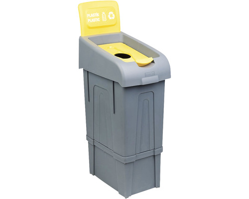 Coș gunoi PROCYCLE 13 pentru colectare selectivă plastic cu capac dedicat 80 l
