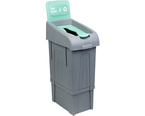 Coș gunoi PROCYCLE 14 pentru colectare selectivă sticlă cu capac dedicat 80 l Pubelă pentru reciclarea sticlei