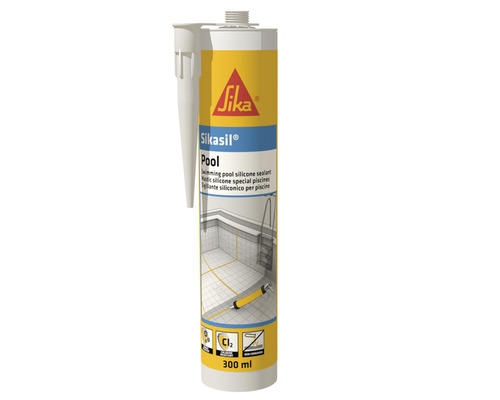 Silicon pentru piscine Sikasil Pool alb 300 ml Sikasil Pool etanșant siliconic, 300 ml