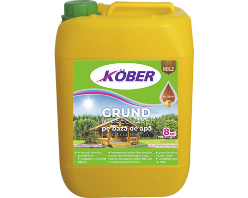 Impregnant pentru lemn Ecolasure Köber incolor 4 l Köber Grund impregnant pentru lemn în recipient galben